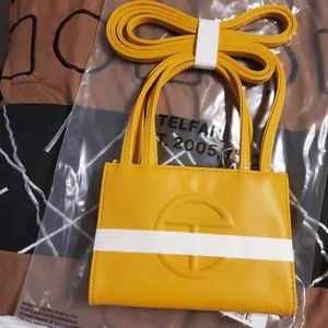 Telfar Yellow Small Shopping Bag6